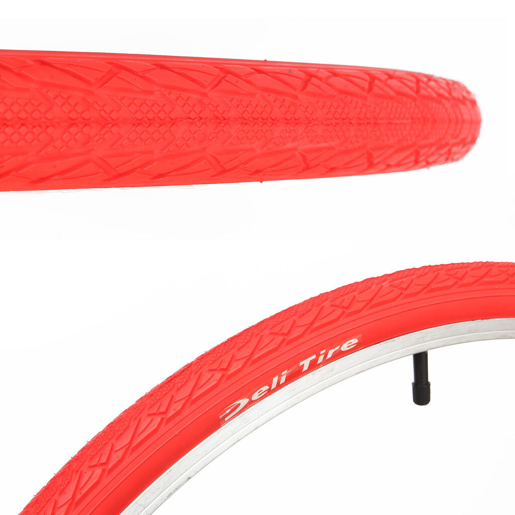 DELI TIRE SA‑262 700x35C Red City Bike Tyre