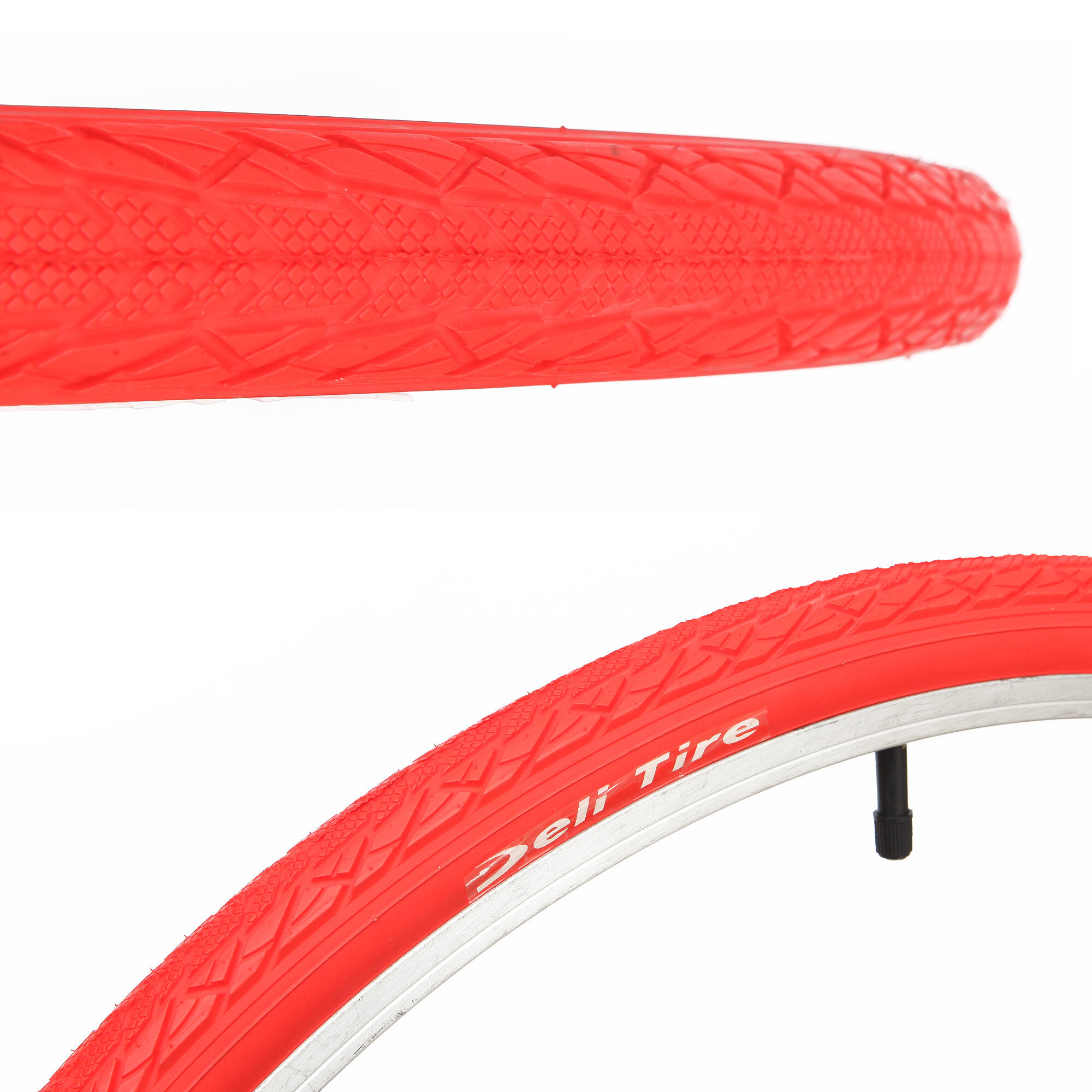 Pneumatico Deli Tire SA-262 700X35C Rosso per biciclette urbane 2/3