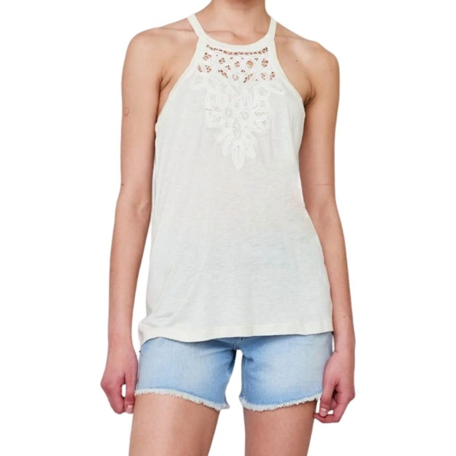 T-shirt SuperDry Vintage Jersey Lace Racer pour femme 1/3