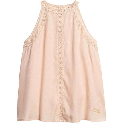 Camiseta de senderismo para mujer SuperDry Lace Sleeveless High Nech Top