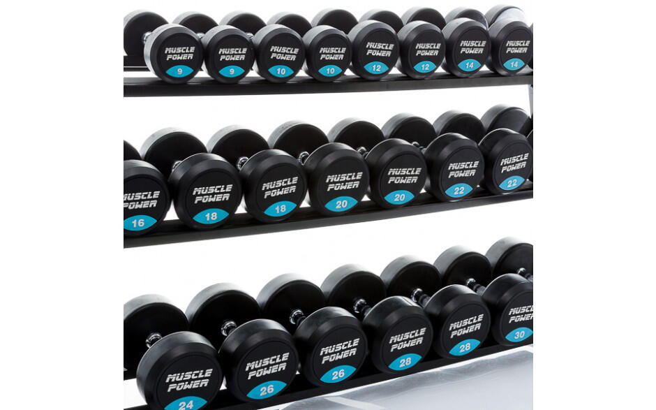 Estante de Armazenamento de 3 Camadas para Halteres - Preto 7/7