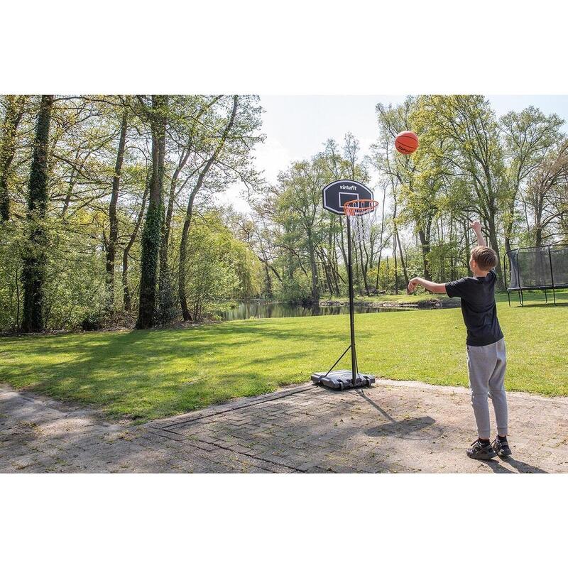 Poste de basquetebol ajustável - 170 a 215 cm com bola e bomba