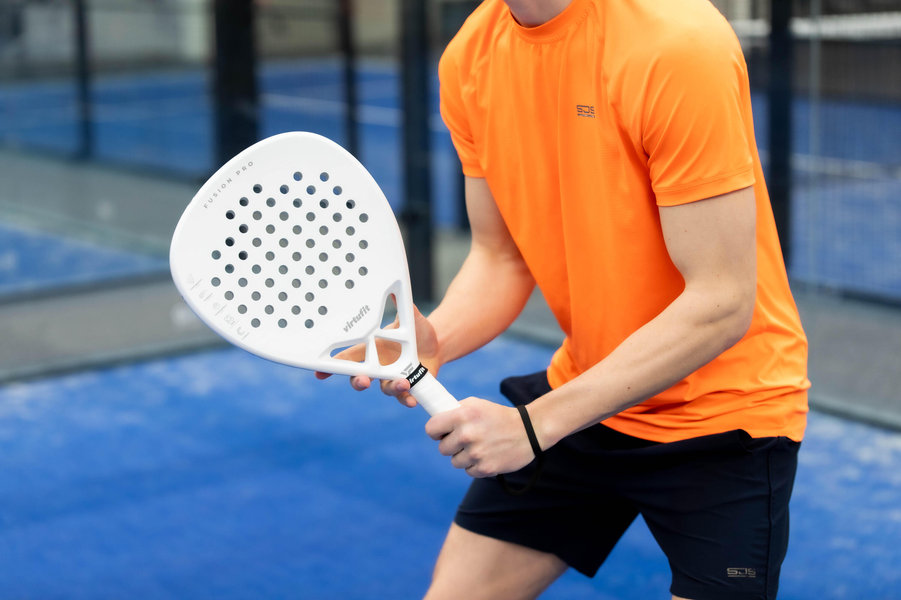 Raquete Padel Fusion Pro - Branco/Prata 7/7