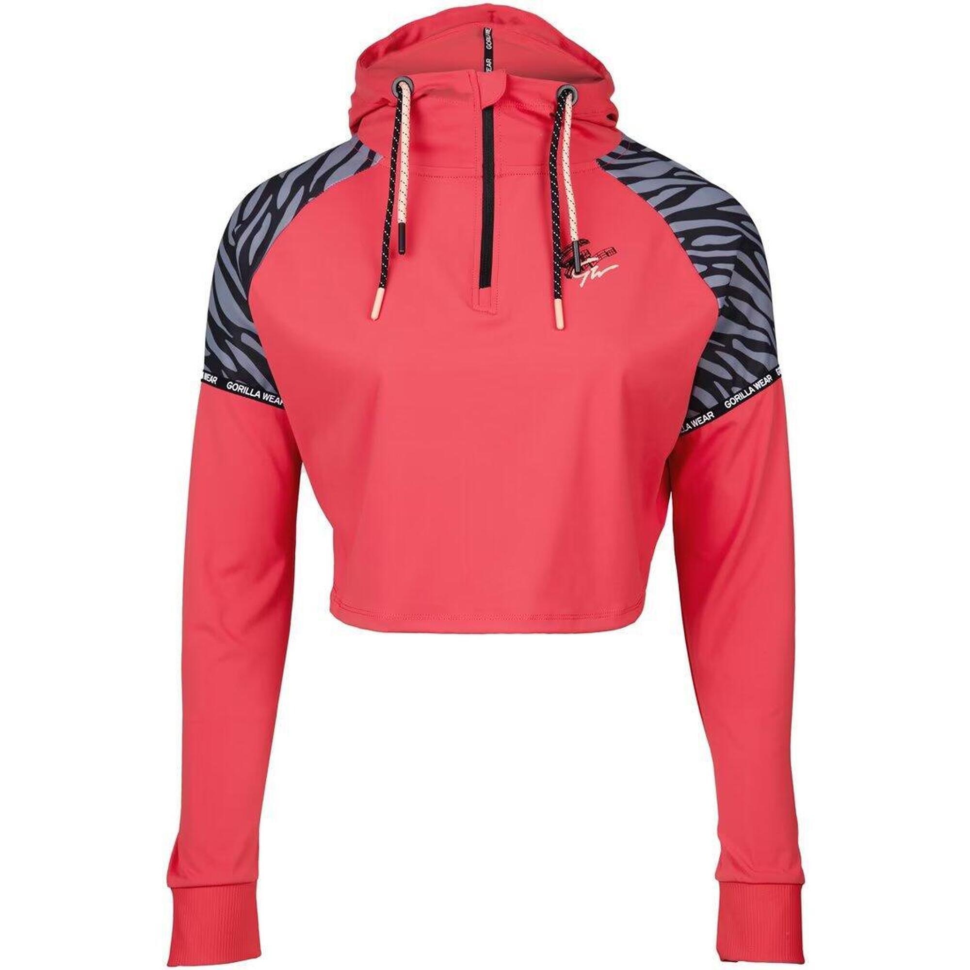 Zion Cropped Hoodie - Red