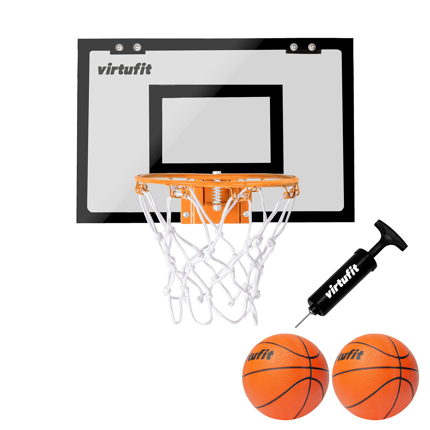 Panier de Basketball Mini - Avec 2 balles et pompe - Noir 7/7