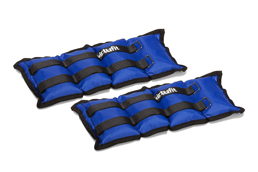 Verstelbare Enkelgewichten / Polsgewichten 2 x 2 kg - Nylon - Blauw 5/6