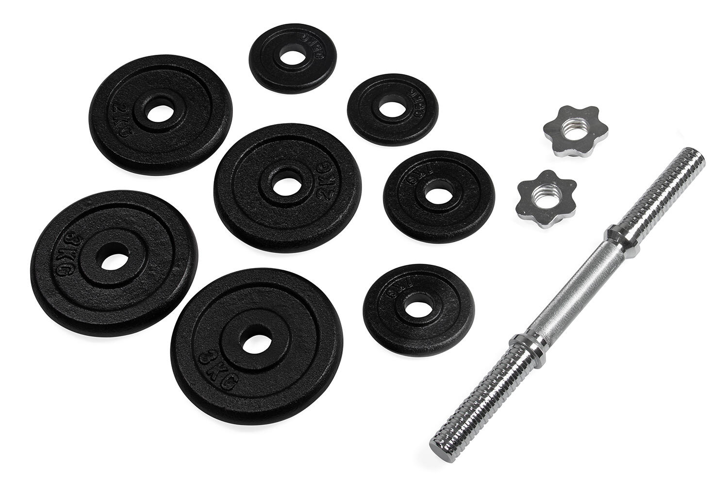 Verstelbare Dumbbellset Pro - Halterset - Gietijzer - 1 x 15 kg 6/6