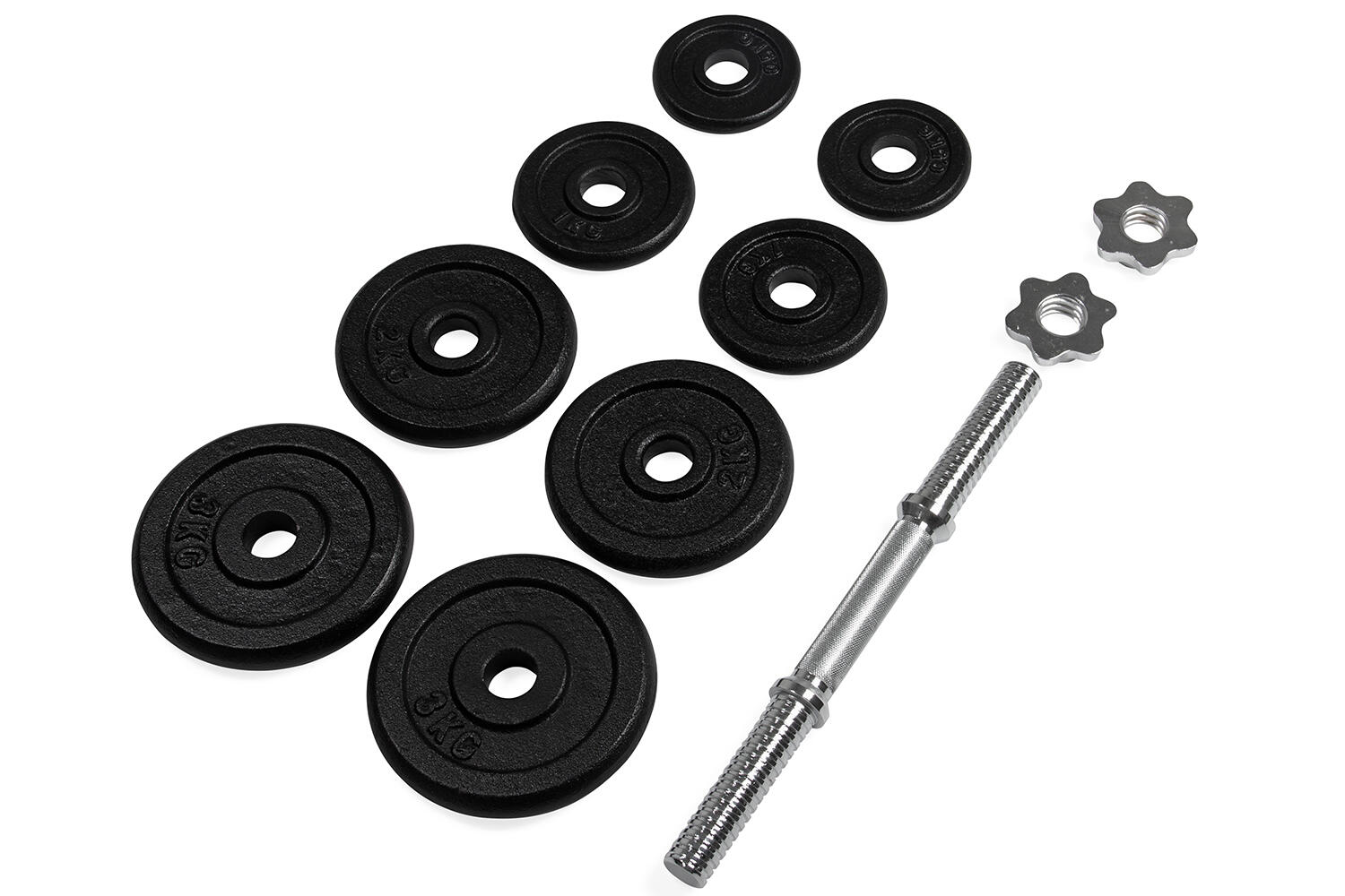 Verstelbare Dumbbellset Pro - Halterset - Gietijzer - 1 x 15 kg 5/6