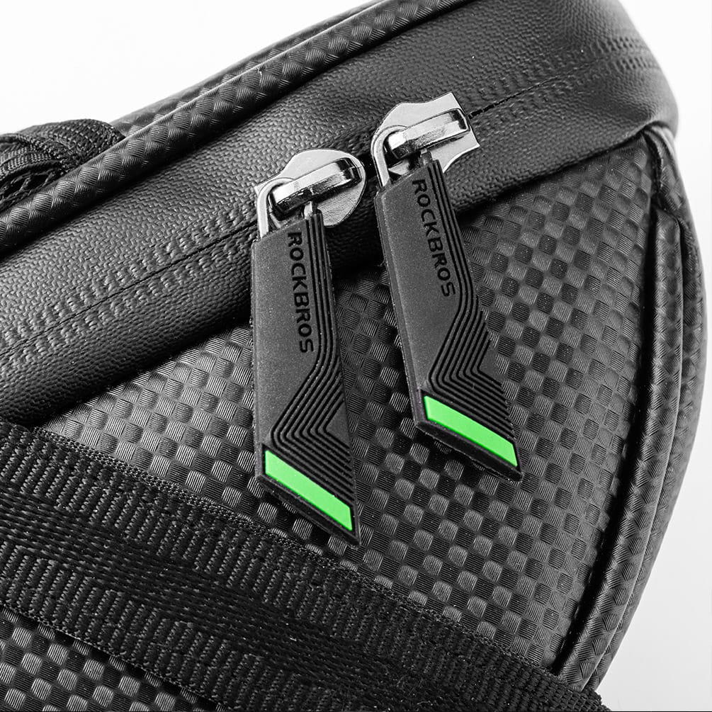 ROCKBROS Sacoche de Selle Velo VTT Bicyclette Etanche Réfléchissant Noir 1.5L 6/7