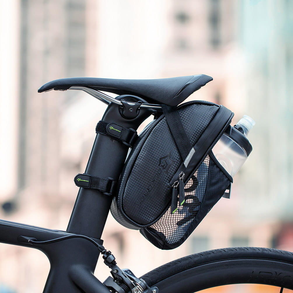 ROCKBROS Sacoche de Selle Velo VTT Bicyclette Etanche Réfléchissant Noir 1.5L 7/7