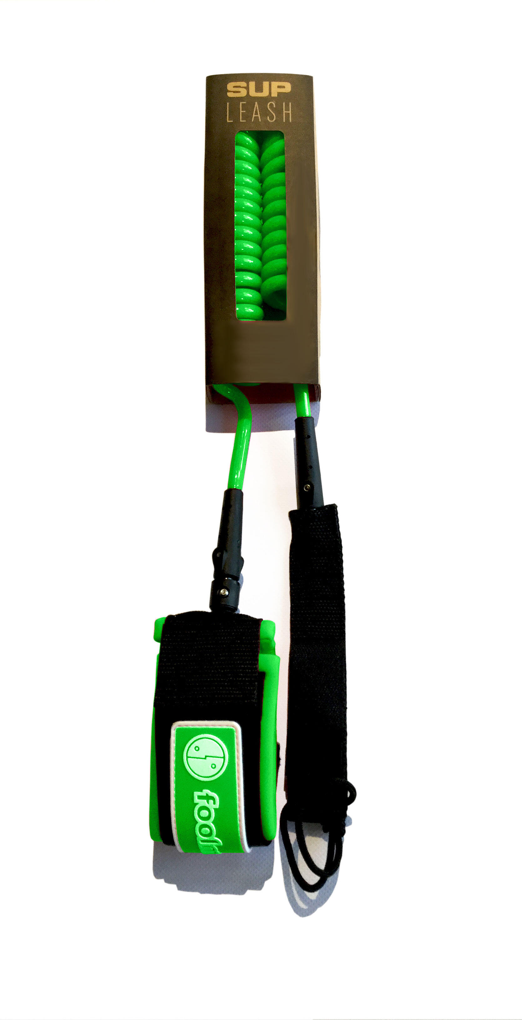 FOOLMOON SUP Leash | 9 ft x 8 mm | green