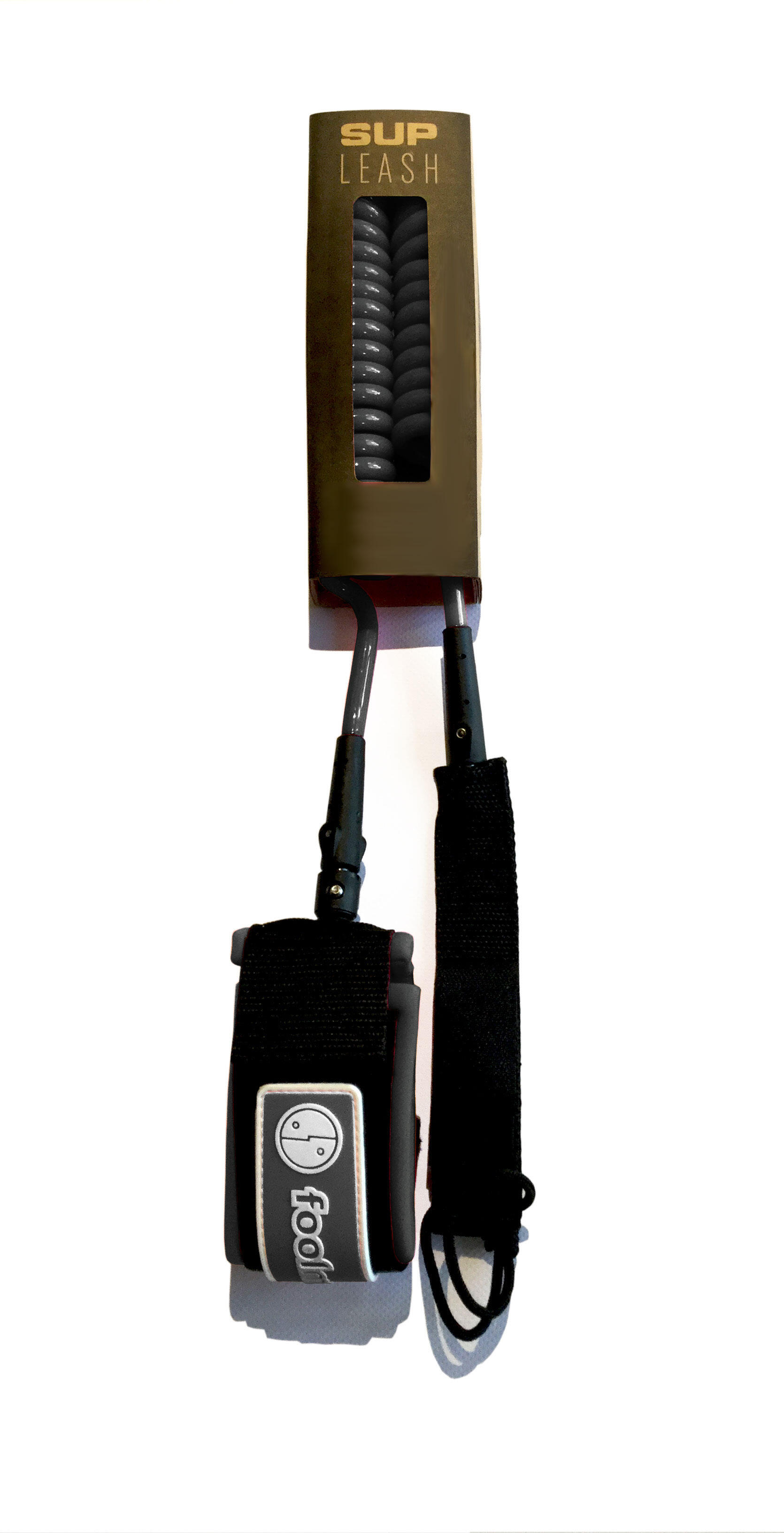 FOOLMOON SUP Leash | 9 ft x 8 mm | black