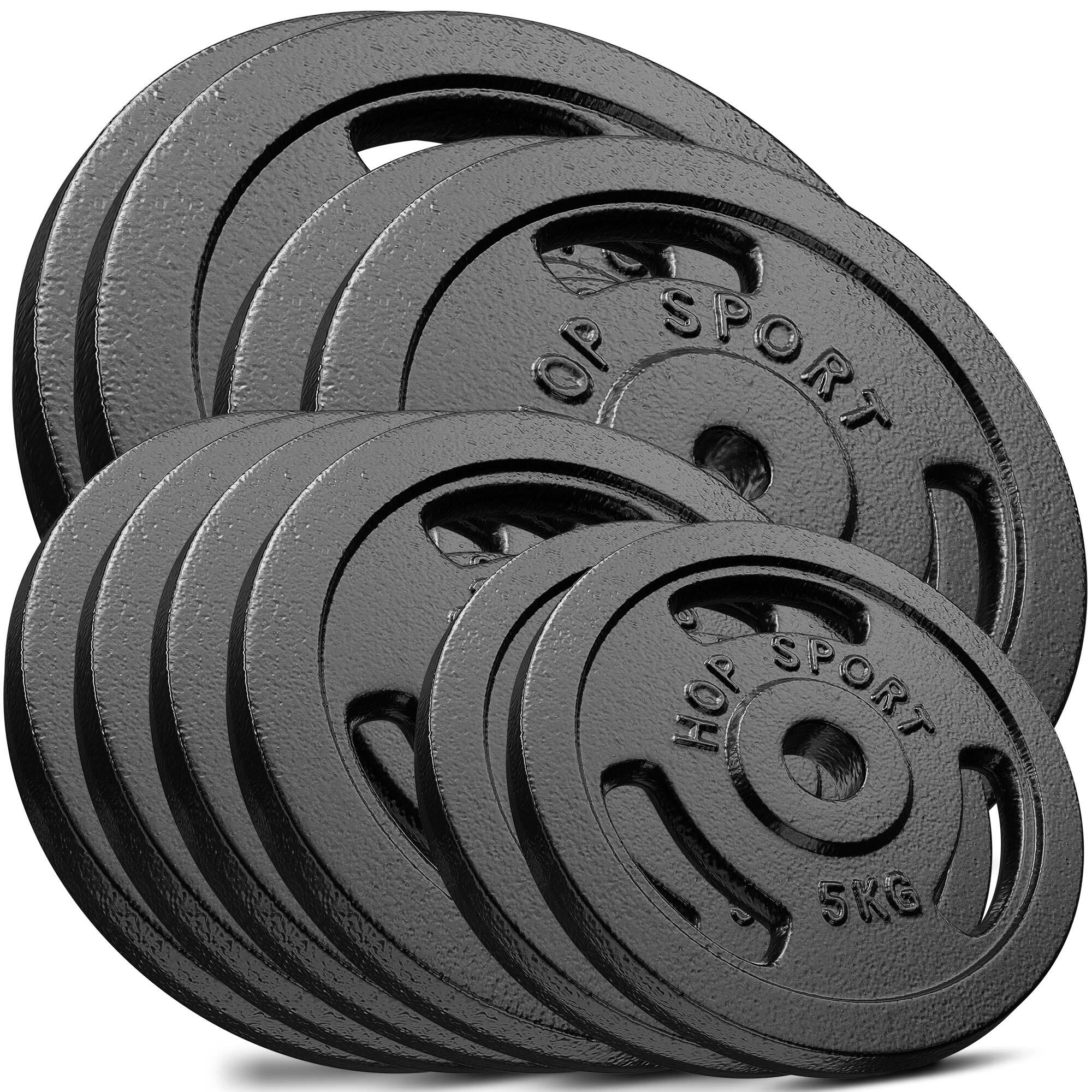 HOP-SPORT Sada litinových kotoučů 120kg (2x20, 2x15, 4x10, 2x5)