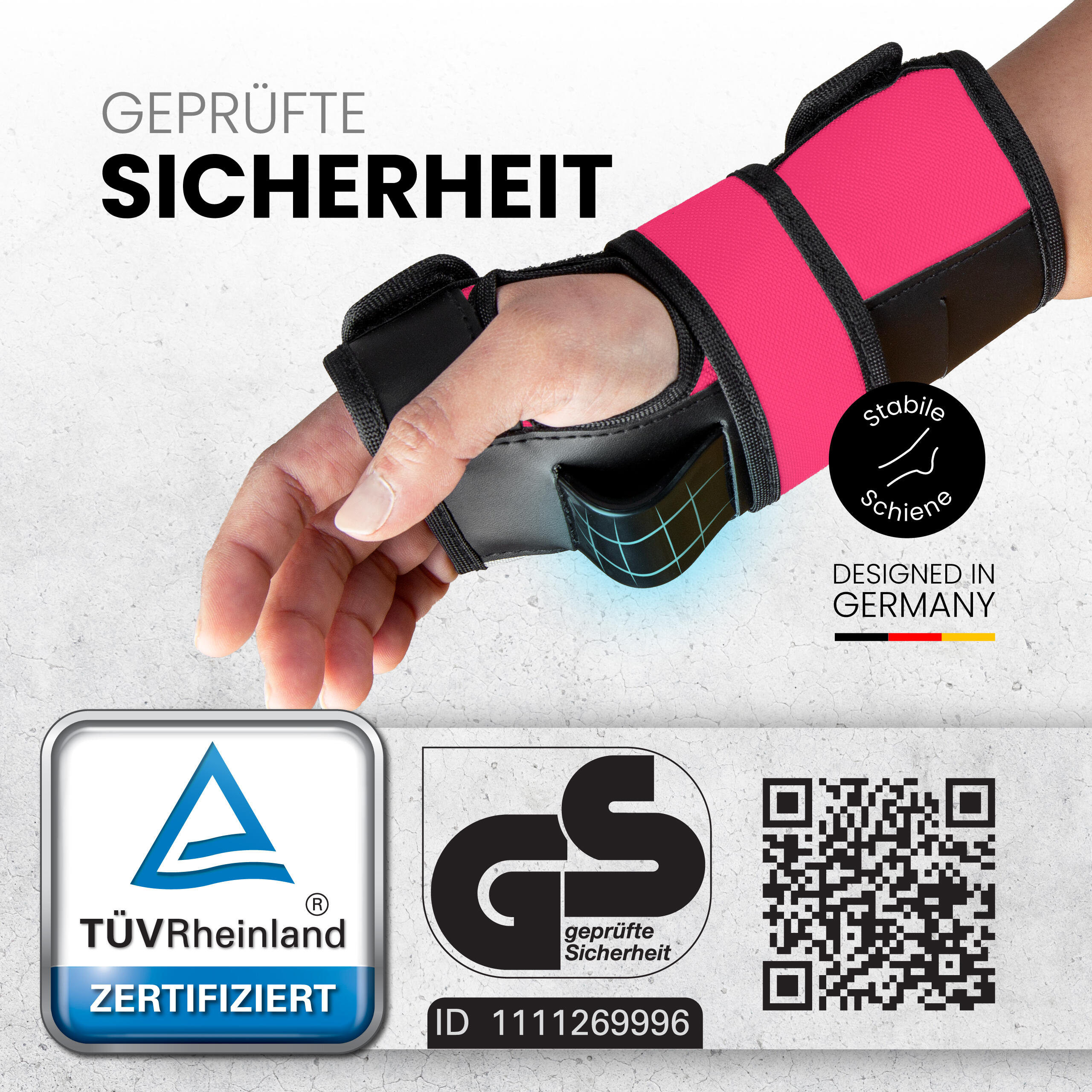 Schützer Set Protektoren Erwachsene Inliner TÜV - Ellenbogen, Knieschoner & Hand 2/7