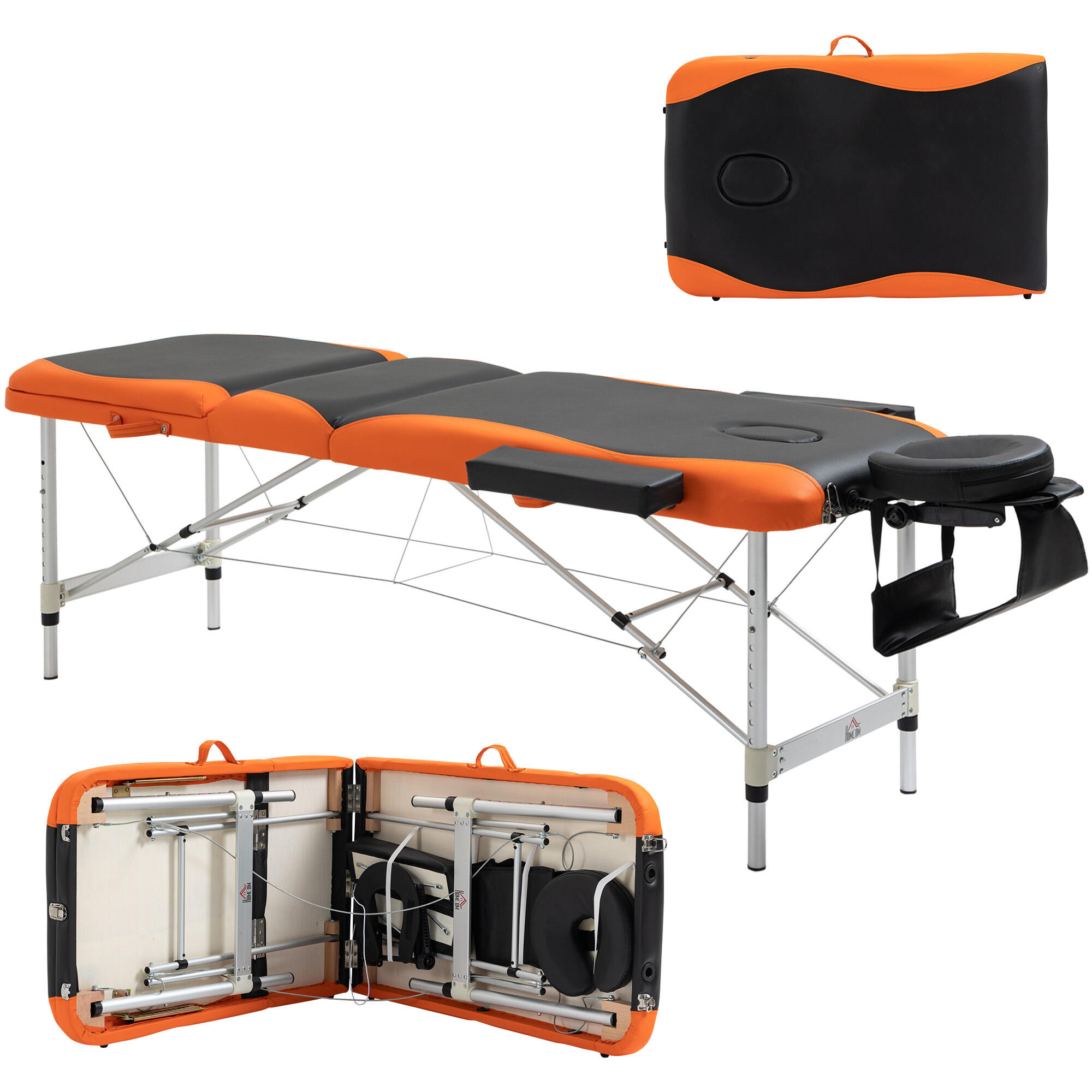 HOMCOM HOMCOM Lettino Massaggio Pieghevole in Alluminio Max 225 Kg - 215 x 60 cm