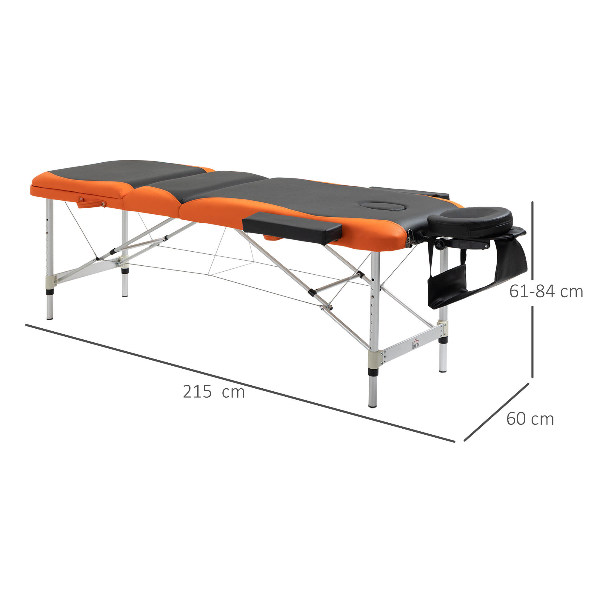 HOMCOM Lettino Massaggio Pieghevole in Alluminio Max 225 Kg - 215 x 60 cm 3/7