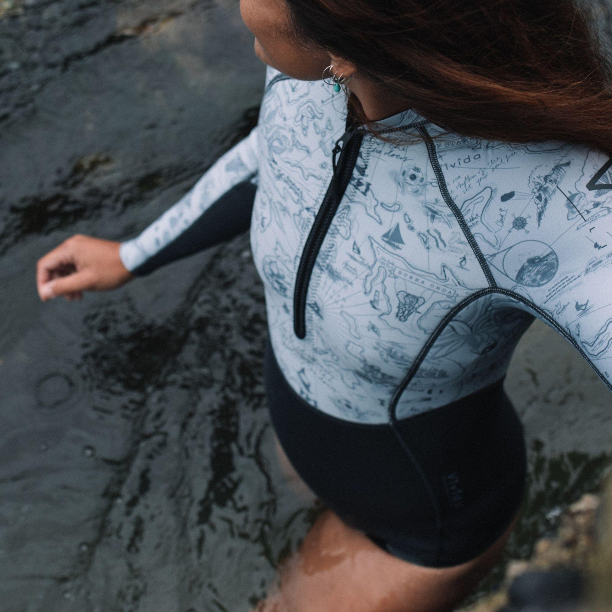 VIVIDA LIFESTYLE Linda Reversible Long Sleeve Swimsuit & Neoprene Surf Wetsuit