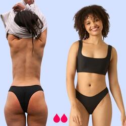 Bas de Maillot de Bain Menstruel Brésilienne Flux 2 Tampons