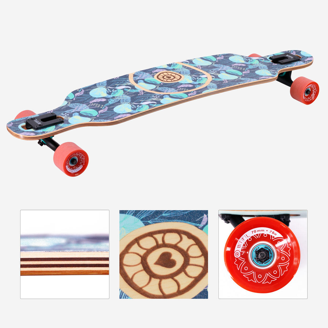 BTFL MALOU - Tabla completa - Drop through cruiser longboard 2/6