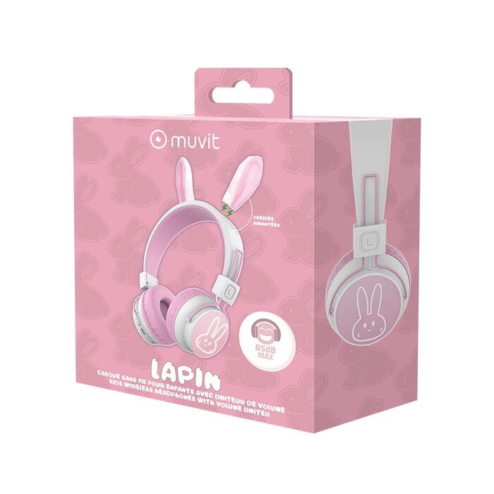 Casque audio enfant sans fil Muvit Lapin 4/4