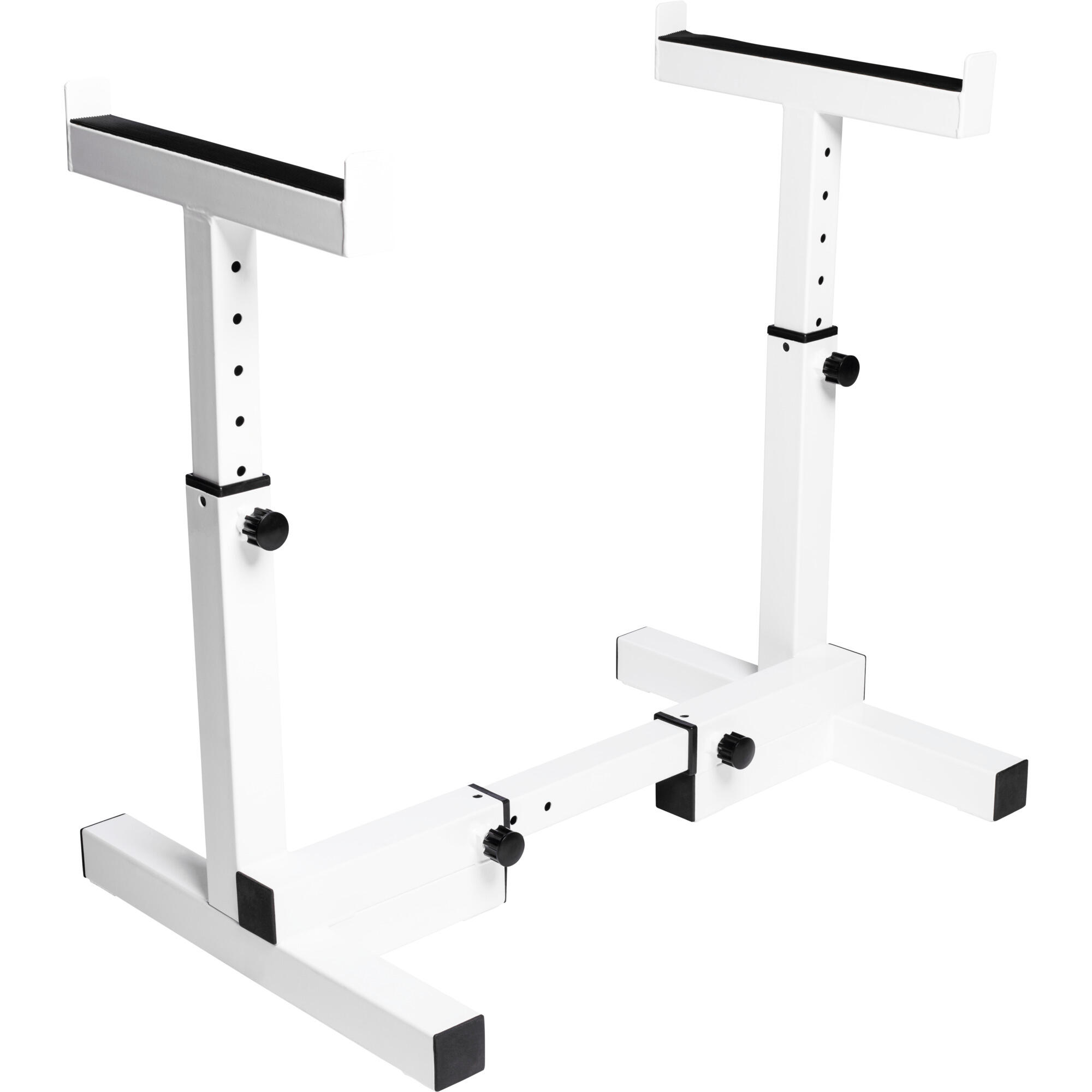 Supporto bilanciere Gorilla Sports regolabile altezza/larghezza 250 kg bianco 1/7