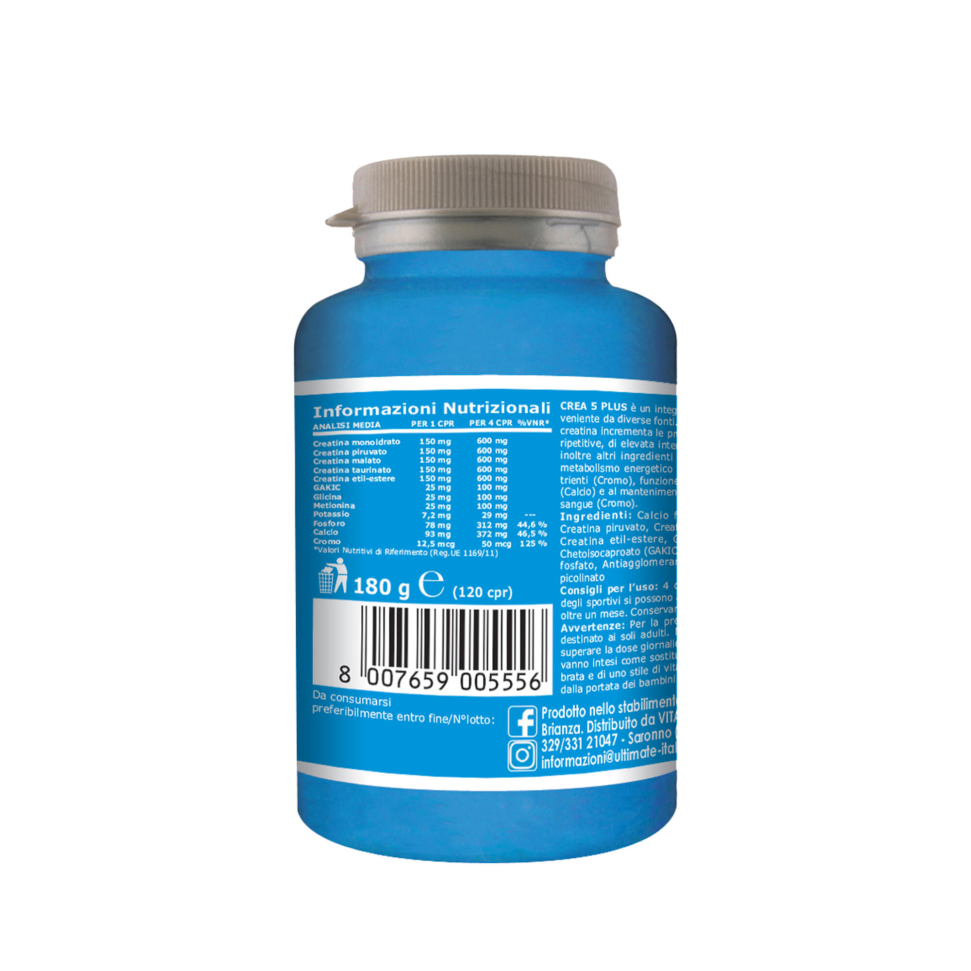 Integratore alimentare - CREA 5 PLUS - 120 cpr 3/7