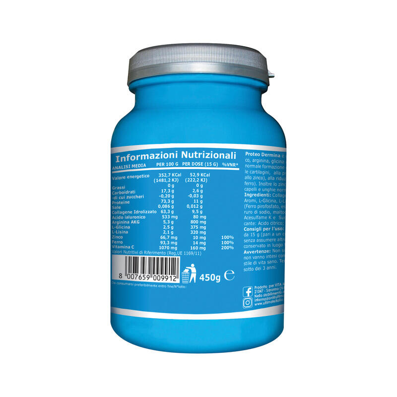 Integratore alimentare - PROTEO DERMINA FRAGOLA - 450g 2/6