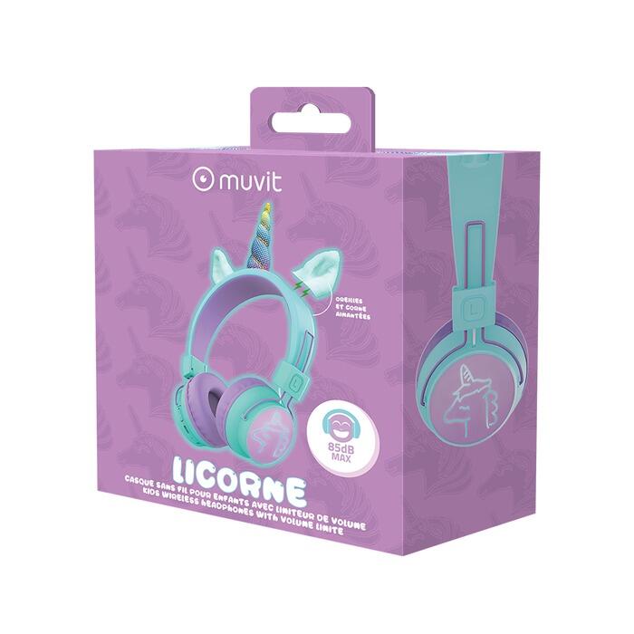 Casque audio enfant sans fil Muvit Licorne 4/4
