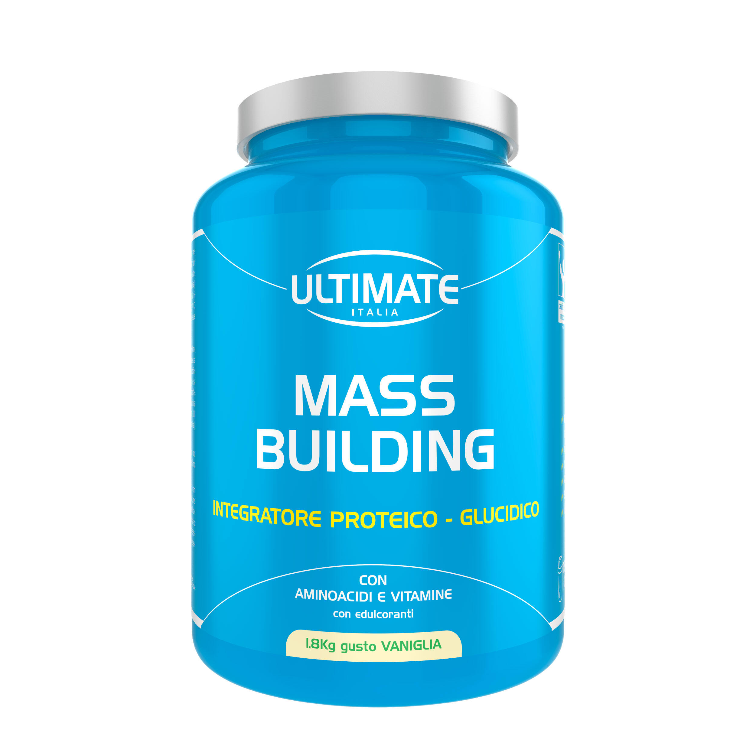 ULTIMATE ITALIA Integratore alimentare - MASS BUILDING VANIGLIA - 1,8 Kg