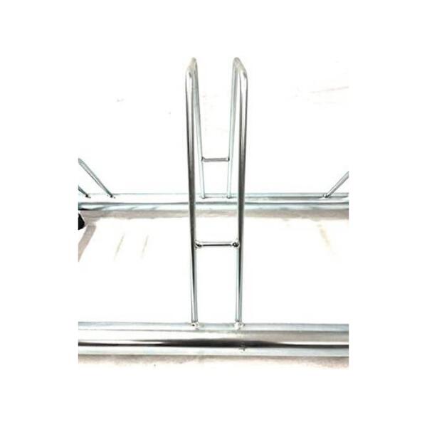 Porte-vélos au sol pour 3 vélos, galvanisé, 77x42x40cm - 1003 B - Argent 4/4