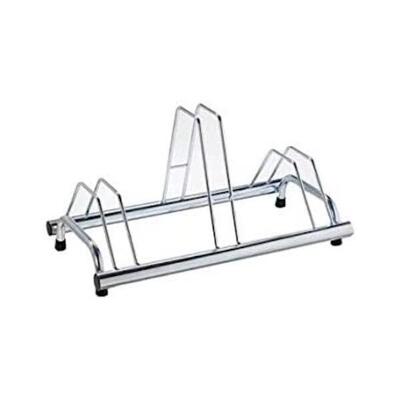 Portabici da Terra per 3 Biciclette. Zincato. 77x42x40cm - 1003 B - Argento