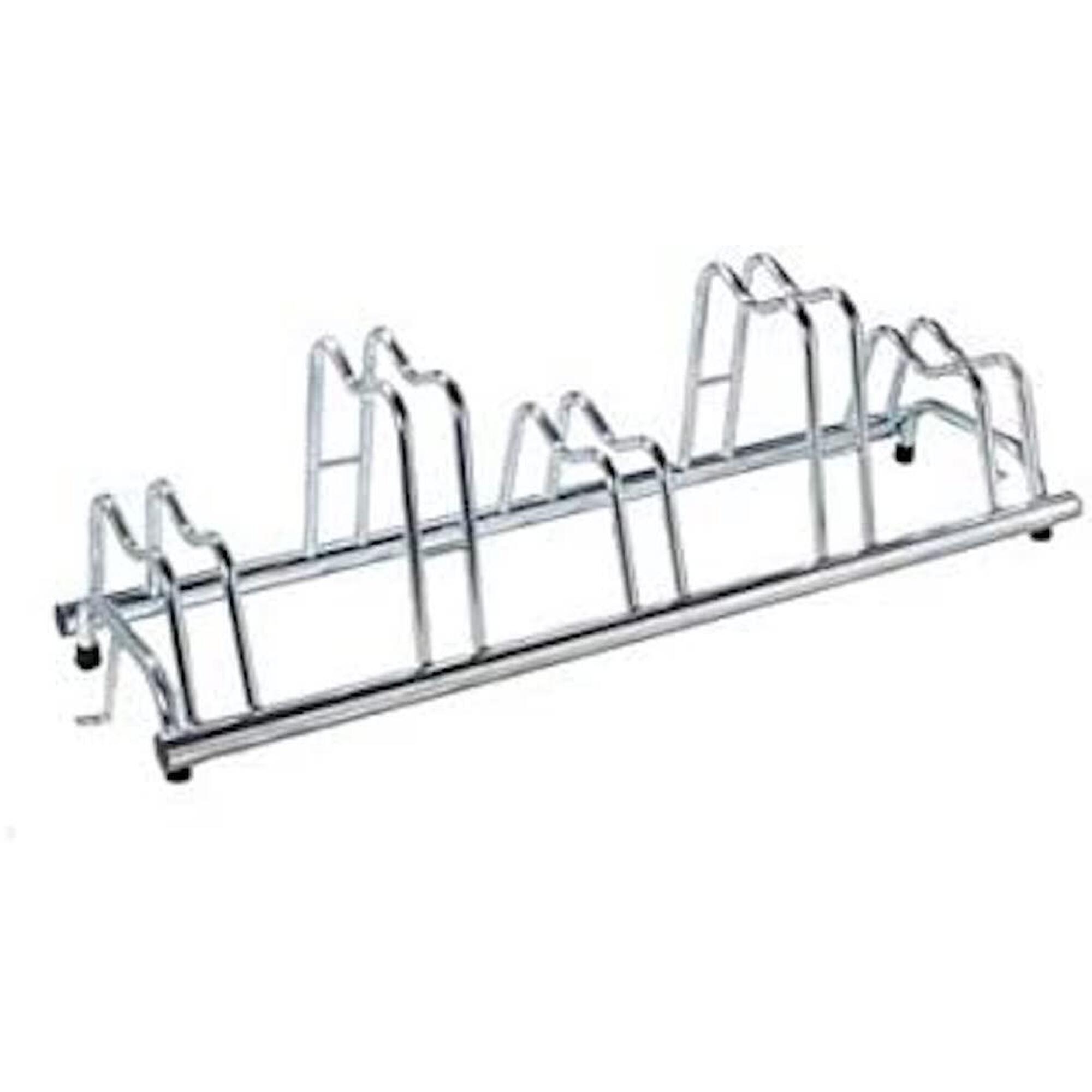 Andrys - Support À Vélos Avec 3 Poteaux Hauts Et Bas, 140x42x41cm - 1105 B - Silver - Arceau De Stationnement Vélo - Gris - Taille Unique - Decathlon