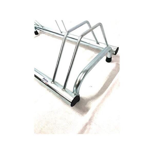 Porte-vélos au sol pour 3 vélos, galvanisé, 77x42x40cm - 1003 B - Argent 2/4