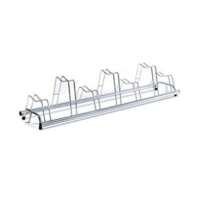 Portabici per 7 Biciclette. con Freno a Disco. 196x42x41cm - 1207 - Argento