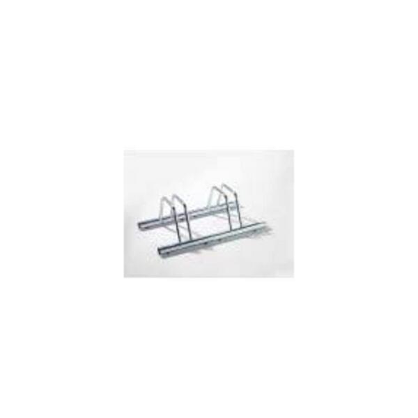 Portabici Singolo Modulabile, Acciaio Zincato, 35x35x37cm - 1001 AB-B - Argento 2/3