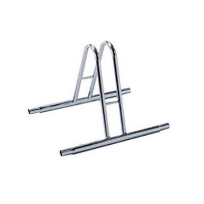 Portabici Singolo con Conifica Zincato 385x38x26cm - 1001 EC-C-B - Argento