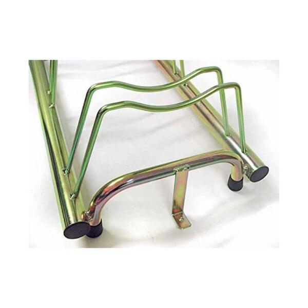 Portabici per 5 Biciclette, con Freno a Disco, 140x42x41cm - 1205 G - Oro 2/3