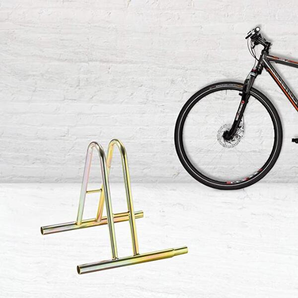 Portabici Singolo Modulabile, Acciaio Zincato, 35x35x37cm - 1001 EC-TR-G - Oro 2/4