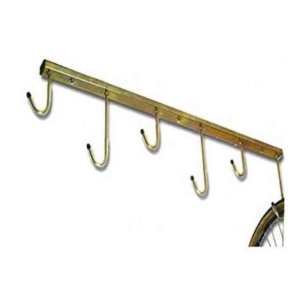 Andrys - Porte-vélos Mural 6 Places, Acier Galvanisé, 5x30cm - 4006 - Or - Crochet Vélo - Jaune - Taille Unique - Decathlon