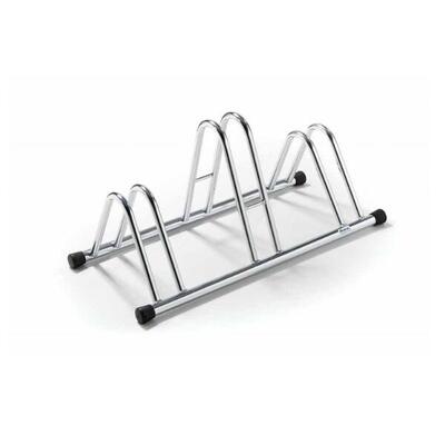 Portabici da Terra per 3 Biciclette. Zincato. 78x42x38cm - 1003 EC - Argento