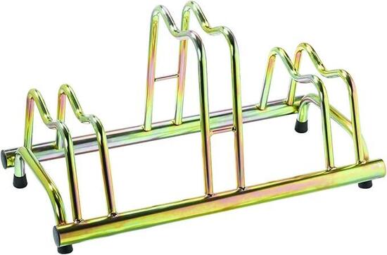 Portabici con 3 Posti Alti e Bassi Zincato 77x42x42cm - 1103 G - Oro
