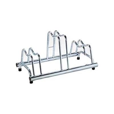 Portabici con 3 Posti Alti e Bassi Zincato 77x42x42cm - 1103 B - Argento