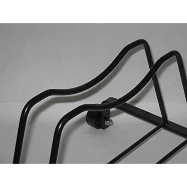 Portabici, anche Freno a Disco, con Ruote Girevoli, 35x35x25cm - 1302 - Argento 3/4