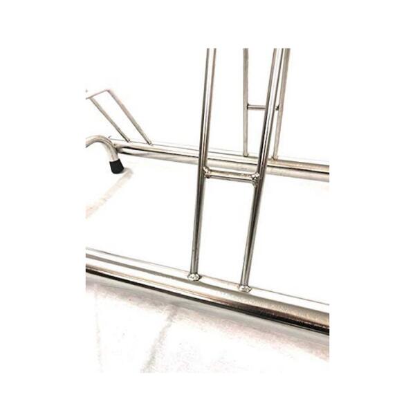 Portabici per 3 Biciclette, in Acciaio Inox, 77x42x40cm - 1003 INOX - Grigio 5/5