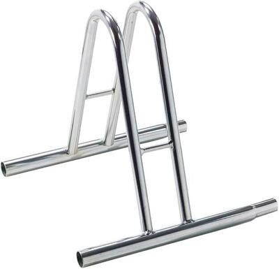 Portabici Singolo Modulabile Zincato 35x35x37cm - 1001 EC-TR-B - Argento