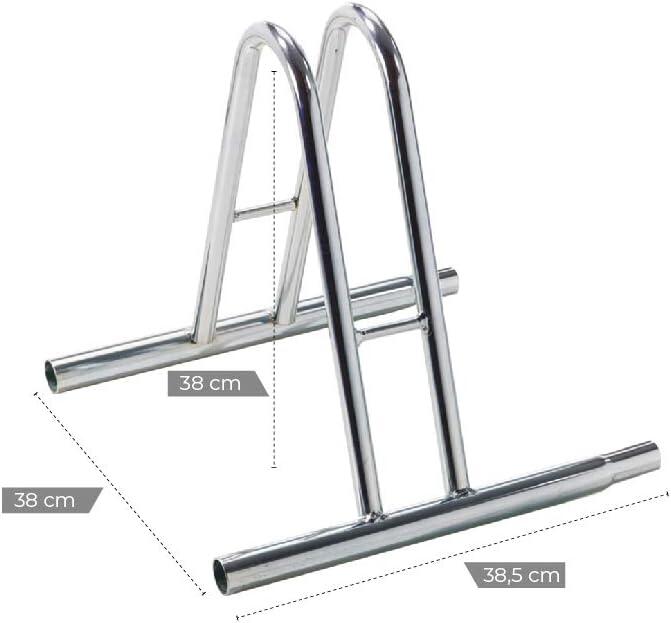 Porte-vélos modulaire simple, acier galvanisé, 35x35x37cm -1001 EC-TR-B- Argent 4/4