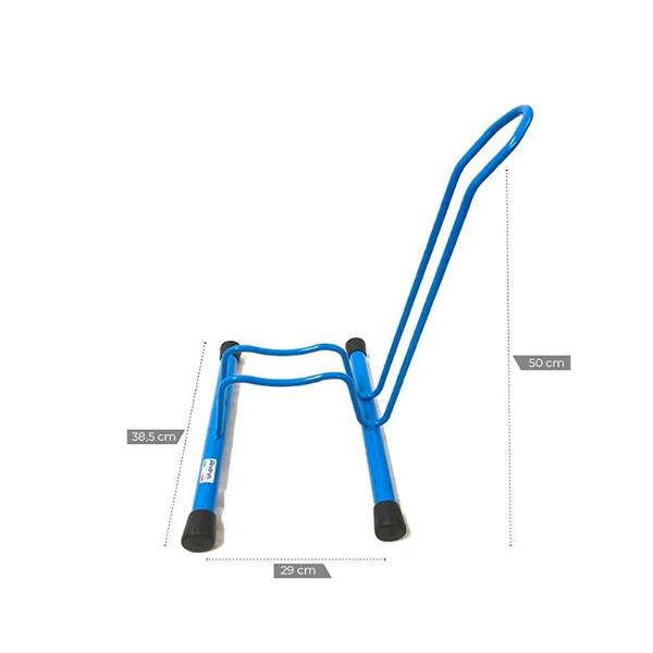 Portabici Singolo da Bambino con Piedistallo, 38,5x29x50cm - 7022 - Blu 4/4