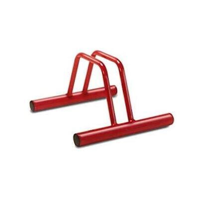Portabici da Terra Singolo Vernicato. 38.5x38x26cm - 1001 F - Rosso