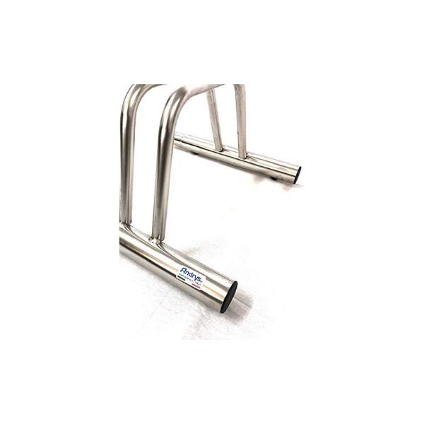 Porte-vélos simple en acier inoxydable, 42x38,5x26 cm - 1001 AB INOX - Gris 3/5