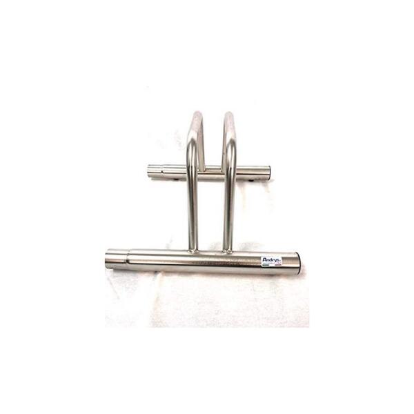 Porte-vélos simple en acier inoxydable, 42x38,5x26 cm - 1001 AB INOX - Gris 2/5